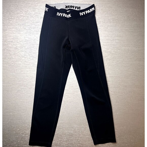 IVY PARK Pants - IVY PARK Beyoncé Black Capri Crop Leggings XXS Logo 21" Athletic Wear